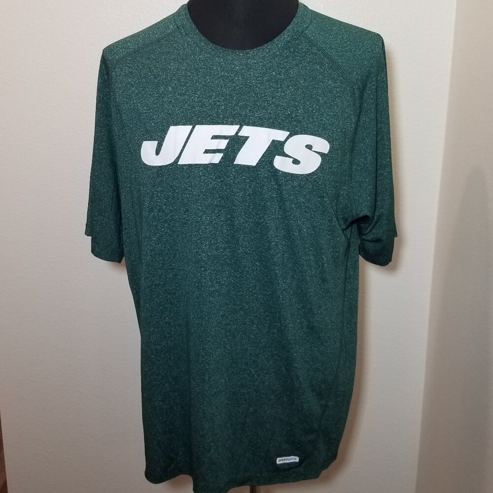 New York Jets Reebok NFL Speedwick Athletic Short Sleeve Mens XL Activewear